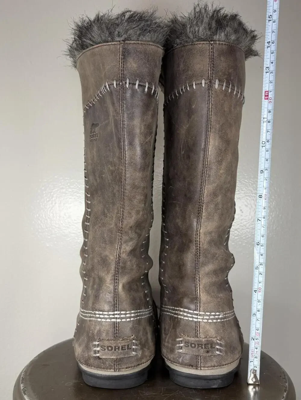 Sorel Cate The Great Leather Suede Lace-Up Winter Boot US 8 UK 6.5